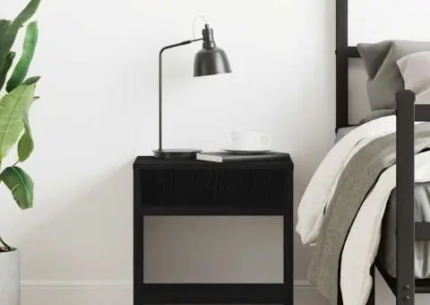 Noptiera stejar negru 40x30x40 cm lemn prelucrat - 3/5