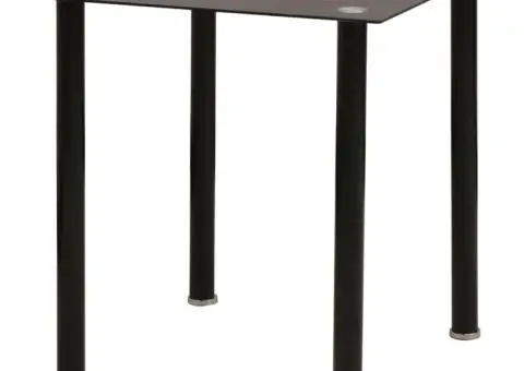 Set masă și scaune de bucătărie, negru, 5 piese - 2/5