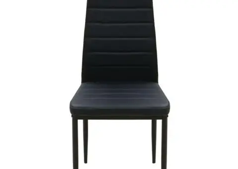 Set masă și scaune de bucătărie, negru, 5 piese - 4/5