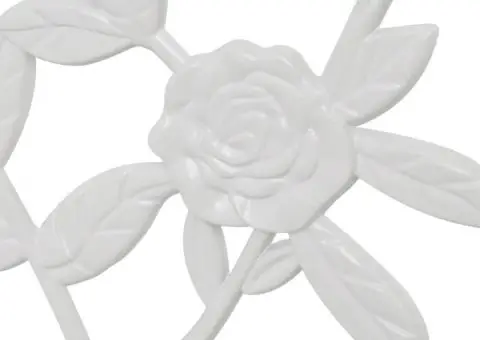 Bancă de grădină, alb, 100 cm, aluminiu turnat - 3/4