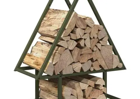 Suport pentru lemne de foc Verde măsline Oțel laminat la rece - 4/5