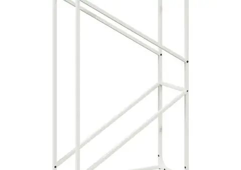 Suport pentru lemne de foc alb 60x25x100cm Oțel laminat la rece - 2/5