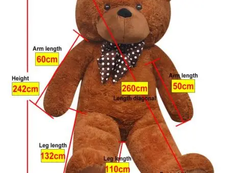 Ursuleț de pluș de jucărie, maro, 242 cm - 5/5