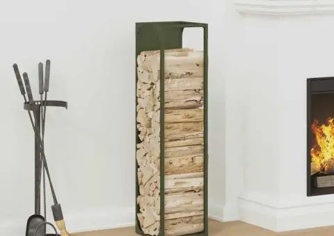 Suport pentru lemne de foc Verde măsline Oțel laminat la rece - 1/5