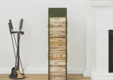 Suport pentru lemne de foc Verde măsline Oțel laminat la rece - 3/5