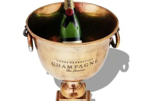 Frapieră pentru șampanie, model cupă trofeu, maro - 2/5