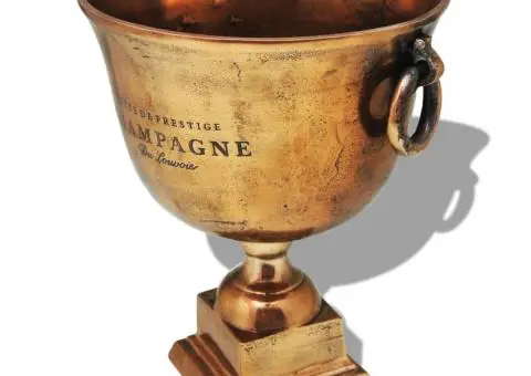 Frapieră pentru șampanie, model cupă trofeu, maro - 4/5