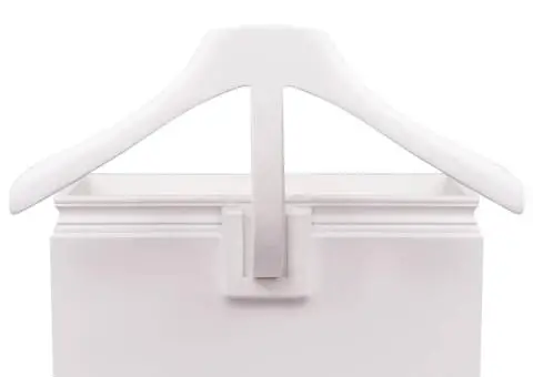 Organizator îmbrăcăminte cu dulap din lemn, alb - 4/5