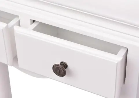 Organizator îmbrăcăminte cu dulap din lemn, alb - 5/5