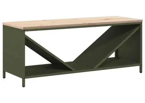 Suport pentru lemne de foc cu blat din lemn verde măsline - 2/5