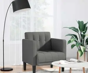 vidaXL Canapea Scaun cu cotiere Gri închis 53 cm Material