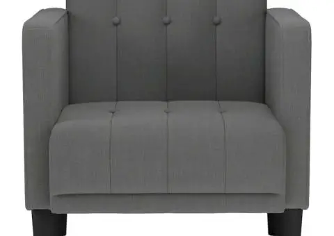 Canapea Scaun cu cotiere Gri închis 53 cm Material - 3/5