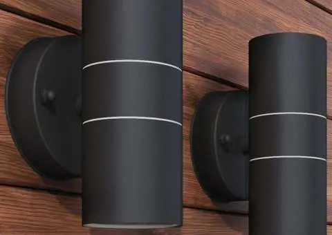 Corp iluminat perete exterior 2 buc, oțel inoxidabil, sus/jos - 1/5