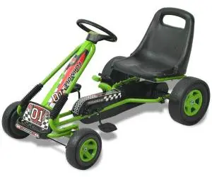 vidaX Kart cu pedale cu șezut reglabil verde