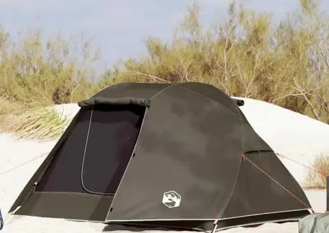 Cort de pescuit pentru 3 persoane, maro, rezistent la apă - 1/5