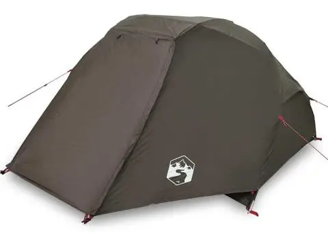 Cort de pescuit pentru 3 persoane, maro, rezistent la apă - 2/5