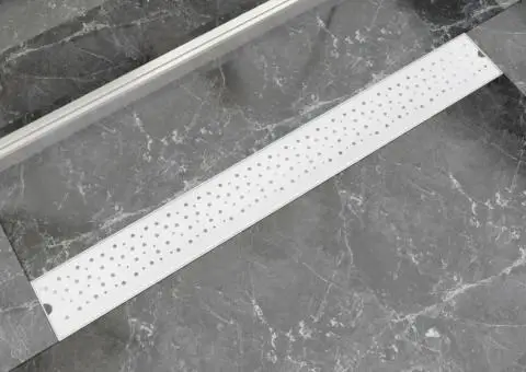 Rigolă duș liniară, model bule, oțel inoxidabil, 930 x 140 mm - 1/5