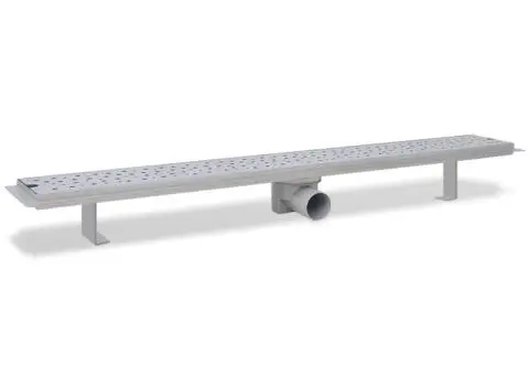 Rigolă duș liniară, model bule, oțel inoxidabil, 930 x 140 mm - 4/5