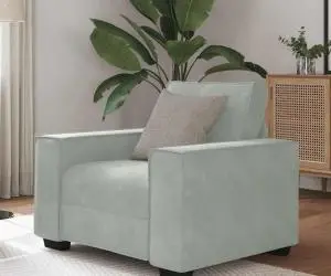 vidaXL Canapea scaun gri deschis 60 cm catifea