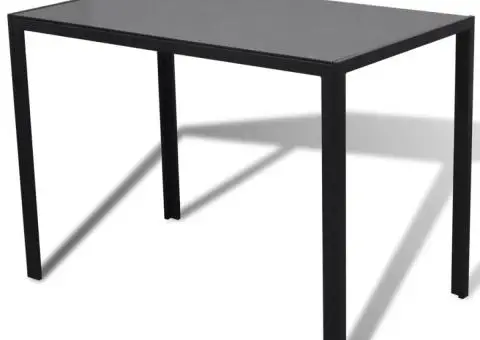 Set mobilier de bucătărie, cinci piese, negru - 3/5