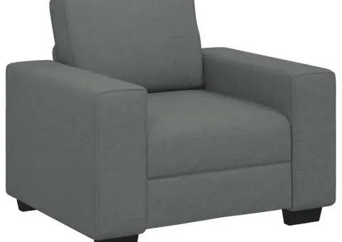 Canapea Scaun Gri Inchis 60 cm Tesatura - 2/5