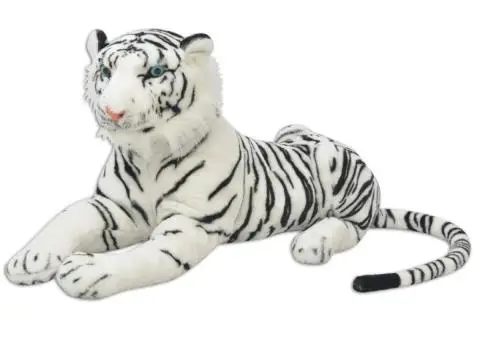 Tigru de jucărie din pluș, XXL, alb - 1/5