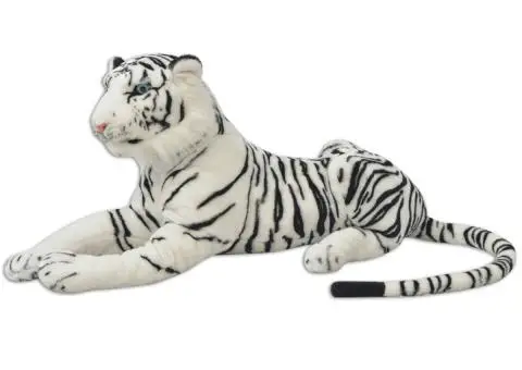 Tigru de jucărie din pluș, XXL, alb - 2/5