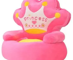 vidaXL Scaun din pluș pentru copii, Princess, roz