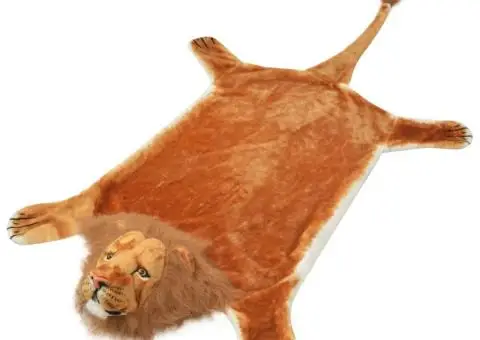 Covor cu model leu 205 cm Pluș Maro - 1/4