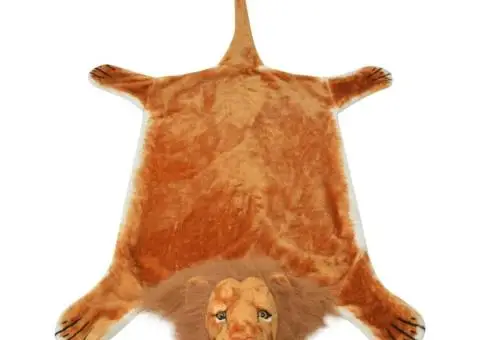 Covor cu model leu 205 cm Pluș Maro - 2/4