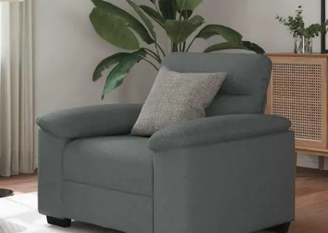 Canapea Scaun Gri Inchis 60 cm Tesatura - 1/5