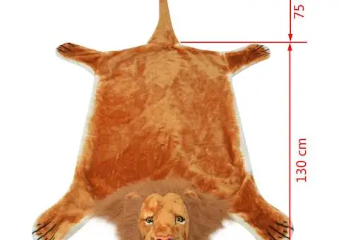 Covor cu model leu 205 cm Pluș Maro - 4/4