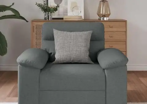 Canapea Scaun Gri Inchis 60 cm Tesatura - 3/5