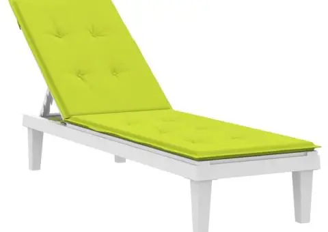 Pernă de șezlong, verde aprins, (75 + 105) x 50 x 4 cm - 3/5