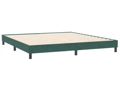Pat box spring cu saltea, verde închis, 200x210 cm, catifea - 5/5