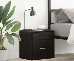 vidaXL Noptiera stejar negru 40x30x40 cm lemn prelucrat