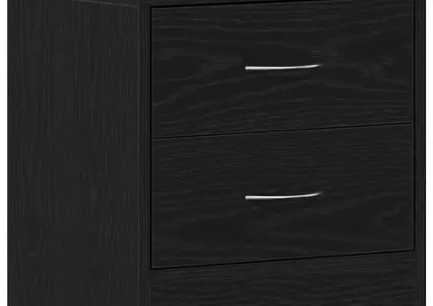 Noptiera stejar negru 40x30x40 cm lemn prelucrat - 2/5