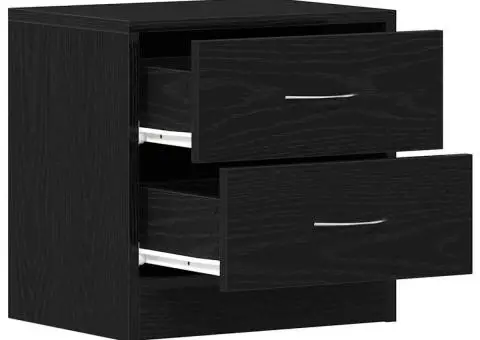 Noptiera stejar negru 40x30x40 cm lemn prelucrat - 5/5