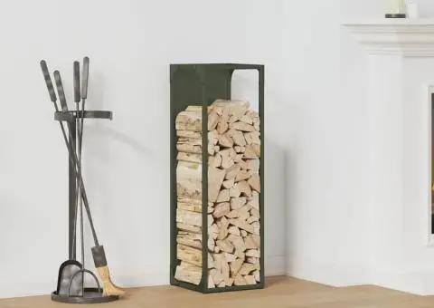 Suport pentru lemne de foc Verde măsline Oțel laminat la rece - 1/5