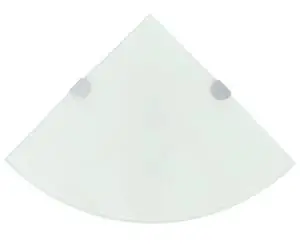 vidaXL Raft de colț cu suporți din crom, sticlă, 25 x 25 cm