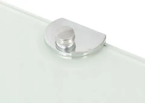 Raft de colț cu suporți din crom, sticlă, 25 x 25 cm - 5/5