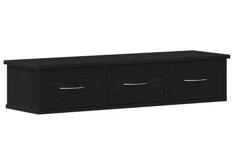 Dulap de perete Stejar negru 88x26x18,5 cm Lemn prelucrat - 2/5