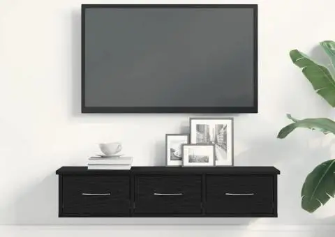 Dulap de perete Stejar negru 88x26x18,5 cm Lemn prelucrat - 3/5