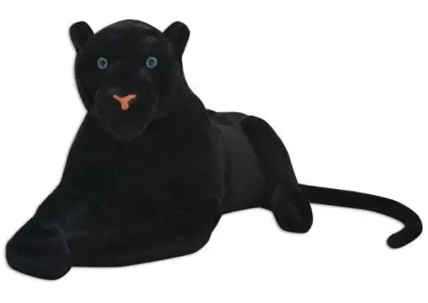 Panteră de jucărie din pluș, negru, XXL - 1/5