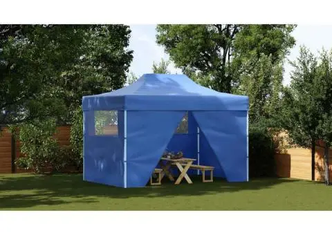 42512 Foldable Tent Pop-Up with 4 Side Walls 3x4,5 m Blue - 3/5