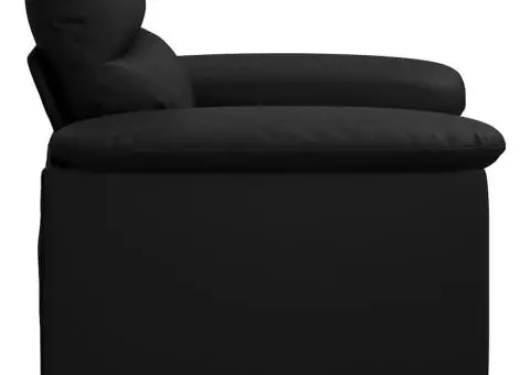 Canapea scaun negru 60 cm piele artificială - 5/5