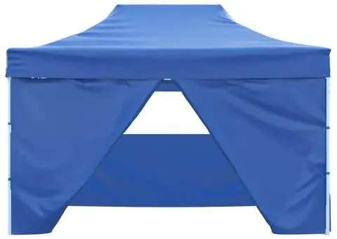 42512 Foldable Tent Pop-Up with 4 Side Walls 3x4,5 m Blue - 5/5