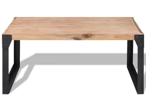 Măsuță de cafea din lemn masiv de acacia, 100 x 60 x 45 cm - 2/5