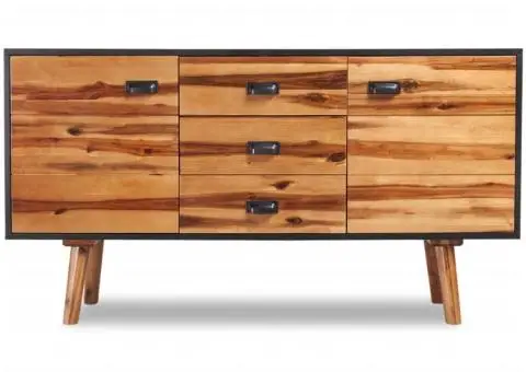 Dulap, 115x35x70 cm, lemn masiv de acacia - 2/5