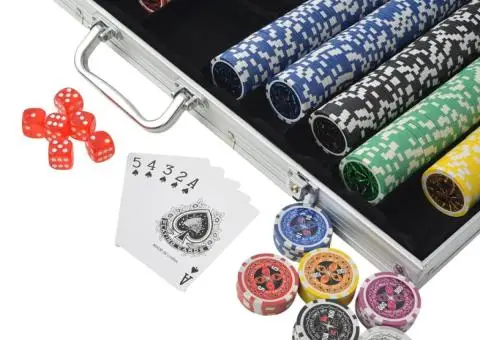 Set de poker cu 1000 de jetoane cu laser din aluminiu - 3/5